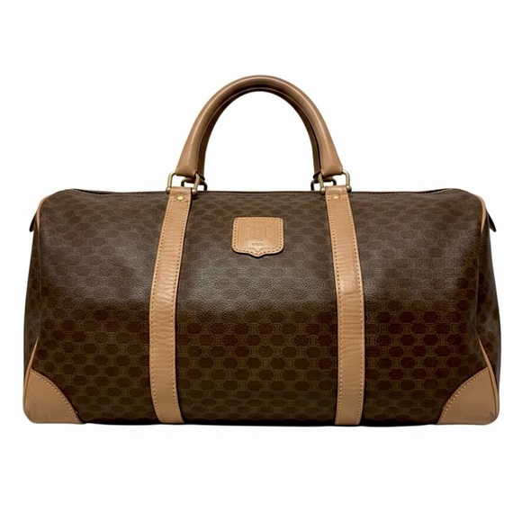 Celine Handbags - CELINE Paris Triomphe Design Boston Travel Duffle Bag Vintage EUC